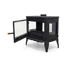 Dorello Odun Kömür Sobası Tam Pik Döküm 3 Camlı Şömine Sobası Drl-043