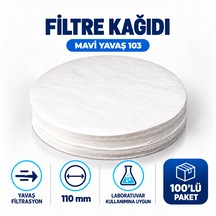Filtre Kağıdı 110 Mm Mavi Yavaş 103 100 Lü Paket