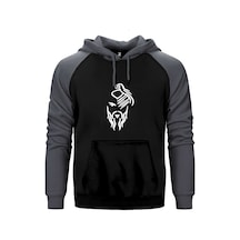 Hayko Cepkin Yeni Logo White Gri Renk Reglan Kol Sweatshirt / Hoodie