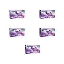 Dolphin Tek Kullanımlık Lila Nitril Eldiven - Muayne Eldiveni Medium Orta Boy - 100'lü 5 Paket