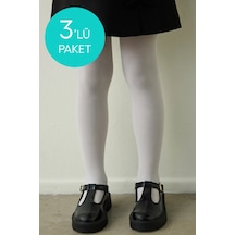 Penti Kız Çocuk Pretty Micro 40 3lü Beyaz Külotlu Çorap Penti Kız Çocuk Pretty Micro 40 3lü Beyaz Külotlu Çorap