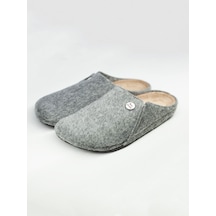 Roy Jones Unisex Gri İtalyan Keçe Terlik 6800 Gri