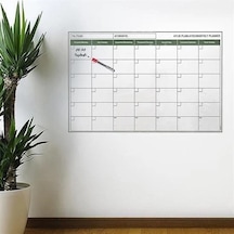 Manyetik Yapışkanlı Bir Aylık Program Planlayıcı Takvim 85x56 Cm Beyaz