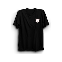 Stray Kids Skzoo Jiniret Karakter Baskılı Unisex %100 Pamuk Siyah T-shirt SIYAH