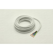 3x2.5 Tam Kesit Cca Ttr Elektrik Uzatma Kablosu 9 Metre Beyaz 1