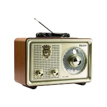 Meier M-110Bt Şarjlı Nostaljik Bluetooth Hoparlör Fm Radyo