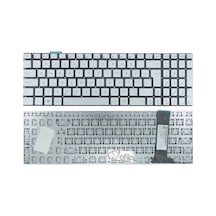Asus Uyumlu N56 N550 N550J N550Ja Notebook Klavyesi - Silver - TR