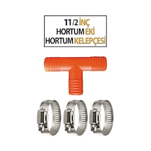 11/2'inç T Hortum Eki Ve 3 Adet Kelepçe
