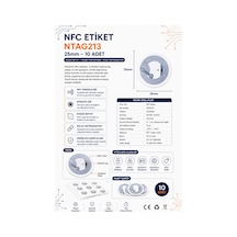 10 Adet Nfc Etiket Ntag213 25mm