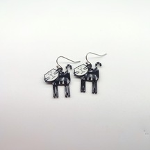 Tedz Collection Saftirik Kedi Pin Küpe Çok Renkli
