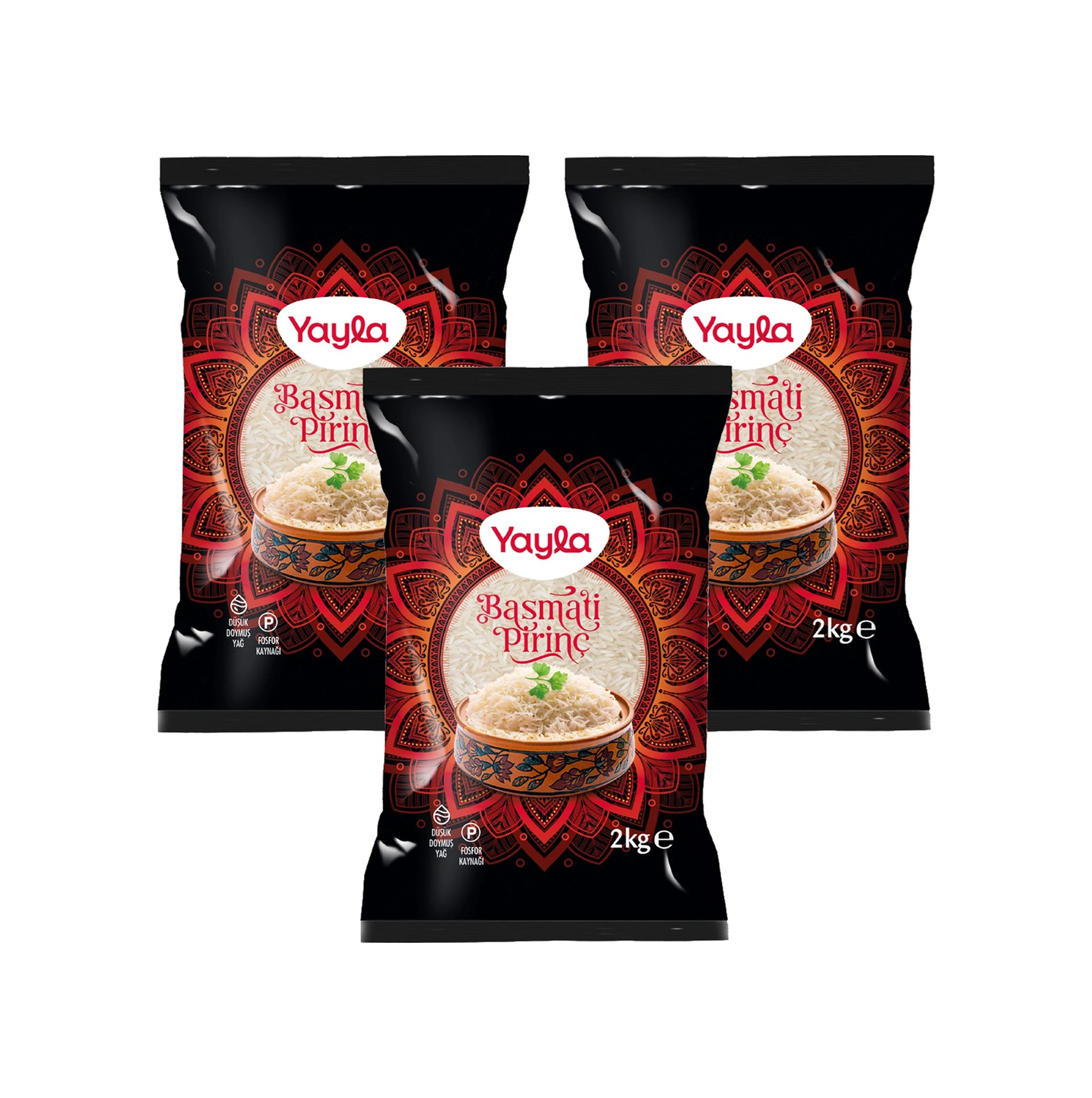 Yayla Bakliyat Basmati Pirinç 2 Kg X 3 Adet