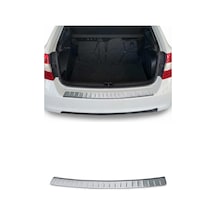 Skoda Rapid Sedan 2012-2019 Uyumlu Krom Arka Tampon Eşiği Paslanmaz Çelik Taşlı Mat