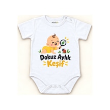 Babylimon Dokuz Aylık Keşif Beyaz Kısa Kollu Çıtçıtlı Bebek Zıbını Beyaz - Dokuz Aylık Keşif - 928161925 Beyaz - Dokuz Aylık Keşif