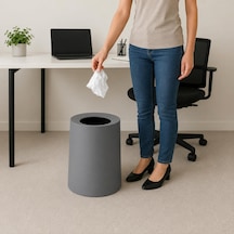 Kapaksız Çöp Kovası 12 Litre, Modern Ofis Mutfak Banyo Ve Oda İçin Pratik Tasarımlı Plastik Atı