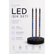 Preminyum Rgb Led Dış Ve İç Mekan Süsleme Işığı 10 Çubuklu Şerit