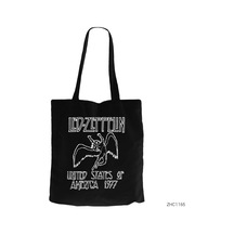 Led Zeppelin 1977 Siyah Kanvas Bez  Çanta
