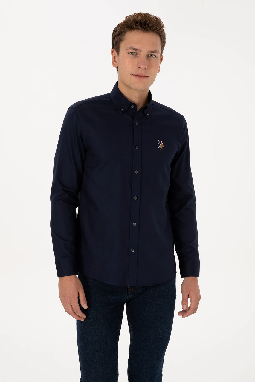 U.s. Polo Assn. Erkek Lacivert Gömlek Basic 50307676-vr033 Lacivert