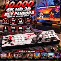 Schitec Dev Pandora Arcade 10.000 Oyun 4k Hd 2 Kişilik Büyük Boy Retro Oyun Konsolu