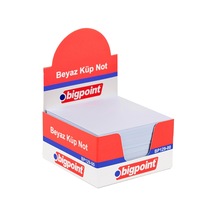 Bigpoint Küp Notluk Beyaz 8x8cm 12'li Şirink