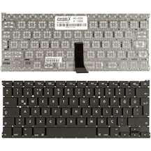 Apple Uyumlu MacBook AIR 13" A1466 Klavye (Siyah Tr) (Pars Power) Türkçe - Büyük Enter 302568
