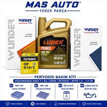 Volkswagen Golf 7 / Audi A3 / Seat Leon / Skoda Octavia / Volkswagen Jetta 1.2 - 1.4 Tsı Periyodik Bakım Seti Lubex 5w30