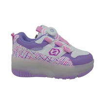 Zerhan 9625 Kız Çocuk Lila Işıklı Patenli Tekerlekli Sneaker Spor