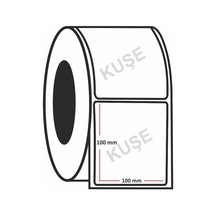 Kuşe Etiket 100X100 MM 250'li Rulo