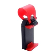 Jms Güçlü Taşıma Kapasitesi Profesyonel Evrensel Araç Direksiyon Cep Telefon Tutucu Kırmızı