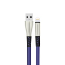 Konfulon S89 Metal Uçlu Lightning Kablo İphone Uyumlu 1m 2.4a - Mavi