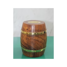 1 Adet Pirinç Fıçı Kumbara Para Kutusu Fıçı Formu 12 X 9 Cm Piggy Bank Bal