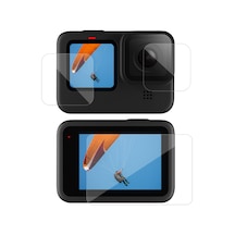Mufunye Telesın Gopro Hero 9 Black Kamera Koruyucu Filmi - 3'lü Paket 9h Sertlik Cam Ekran Ve Lens Koruyucu