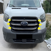 Ford Transit Uyumlu 2019 Ve Üzeri Krom Ön Panjur 4 Parça Paslanmaz Çelik