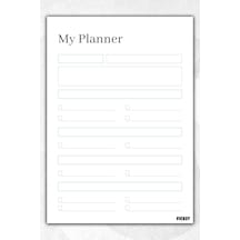 Zamansız Çok Amaçlı Günlük Haftalık Aylık Planlayıcı - A5 Ebat Yapılacaklar - 50 Yaprak - Planner - 1411 Çok Renkli