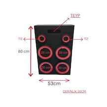 Kayseri Pandizot Müzik Seti&dolabı 4x20cm+2x10cm Ve Teyp Yeri Boş Hoparlörsüz