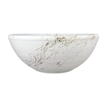 Beyaz Gold Mermer Efektli 20 Cm Çapında Bitki Sunumluk Saksı