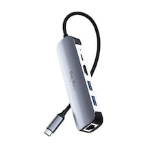 Type-c Pd100w 5 Portlu 4k 30hz Hdmı 100mbps Ethernet Usb 2.0 + Usb 3.0 Çoklayıcı Hub