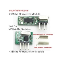 433mhz Rf Alıcı Verici Modül Kristalli Takım