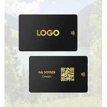Nfc Black Dijital Kartvizit Üzerine Gold Baskı Kişileştirilebilir Altın Baskı