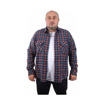 Moc Grande Mocgrande Oduncu Gömlek Çift Cep Kapaklı Small Plaid 22217 Petrol
