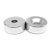 Ø15x10/5,5x5mm Havşa Delikli Neodyum Mıknatıs, Çap 15 Mm, Kalınlık 5 Mm 4 Adet