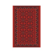 Kartela Halı Afgan Halı Jüt Taban Dokuma Halı Kırmızı - 180 X 270 Cm