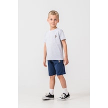 U.S. Polo Assn. Erkek Çocuk Gri Bermuda Takım Us2470-c-v4 Gri-02