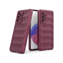 Samsung Galaxy A73 5G Uyumlu Silikon Kılıf - Kamera Korumalı Esnek Airbag Kapak - Bordo