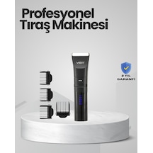 Şarjlı Tıraş Makinesi Dijital Ekranlı, Hızlı Şarjlı, Profesyonel Kesim Seti