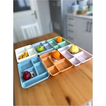 Reis Home 6 Adet Tabldot 5 Bölmeli Lüks Plastik Piknik