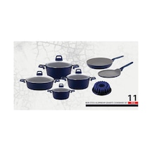 11 Pcs Granit Tencere Seti-4mm Lacivert