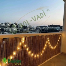 115cm Yükseklik X 500cm Genişlik Bambu Kamış Hasır Çit Dekoratif Bahçe Balkon Ve Duvar Çiti Reed Fence