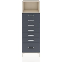 Kronos Dolap Tek Raflı 7 Çekmeceli 60x59x182 Aytaşı-antrasit Aytaşı