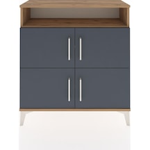Arges Şifonyer 4 Raflı 4 Kapaklı 88x30x96 Çam-antrasit Atlas Çam