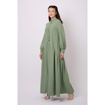 Violevin Er-cool Kadın Krep Elbise 8052-20-yeşil